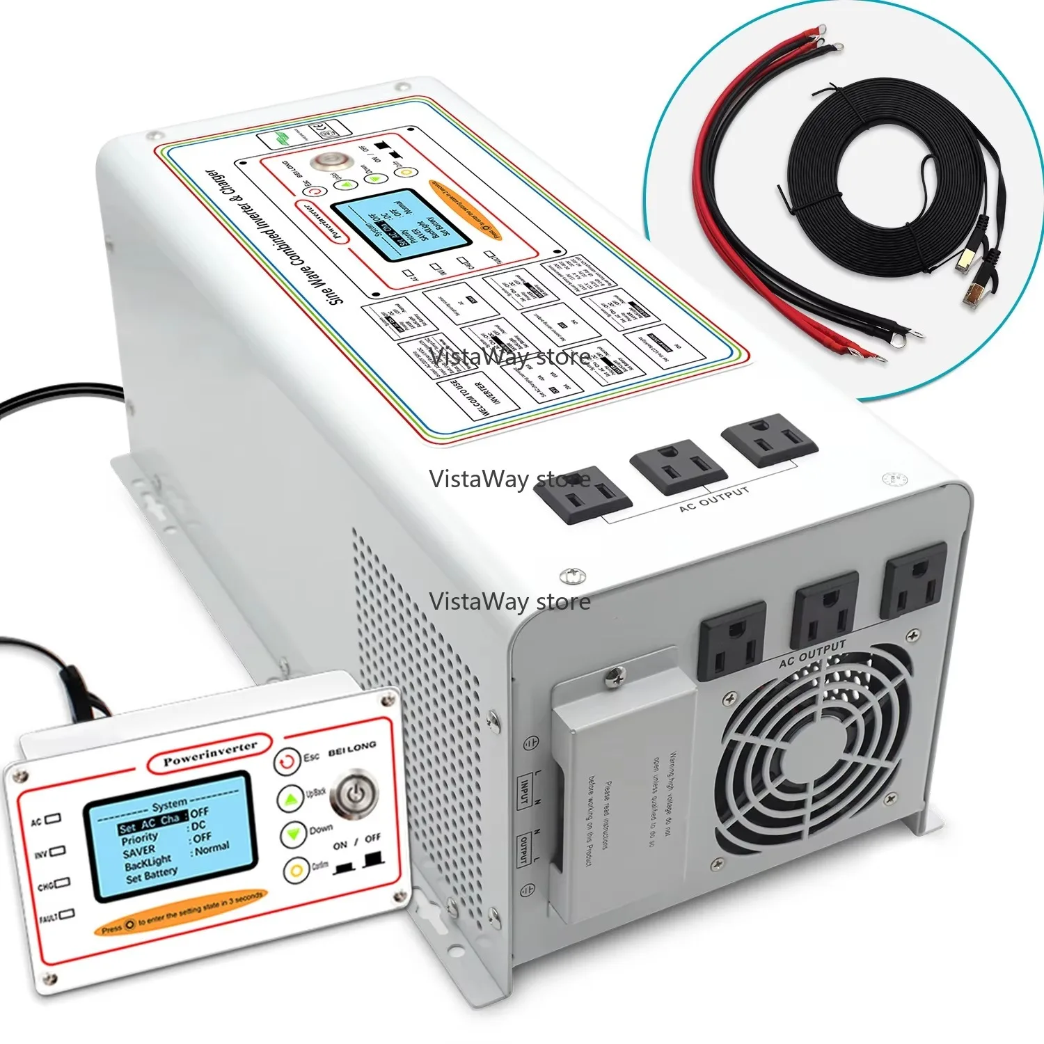 3000W 9000W Low Frequency Pure Sine Wave UPS Inverter Battery Charger 110v 220v 24v 48v 60v 72v
