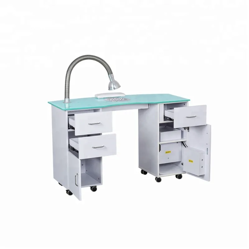 

Modern nail salon manicure table with fan