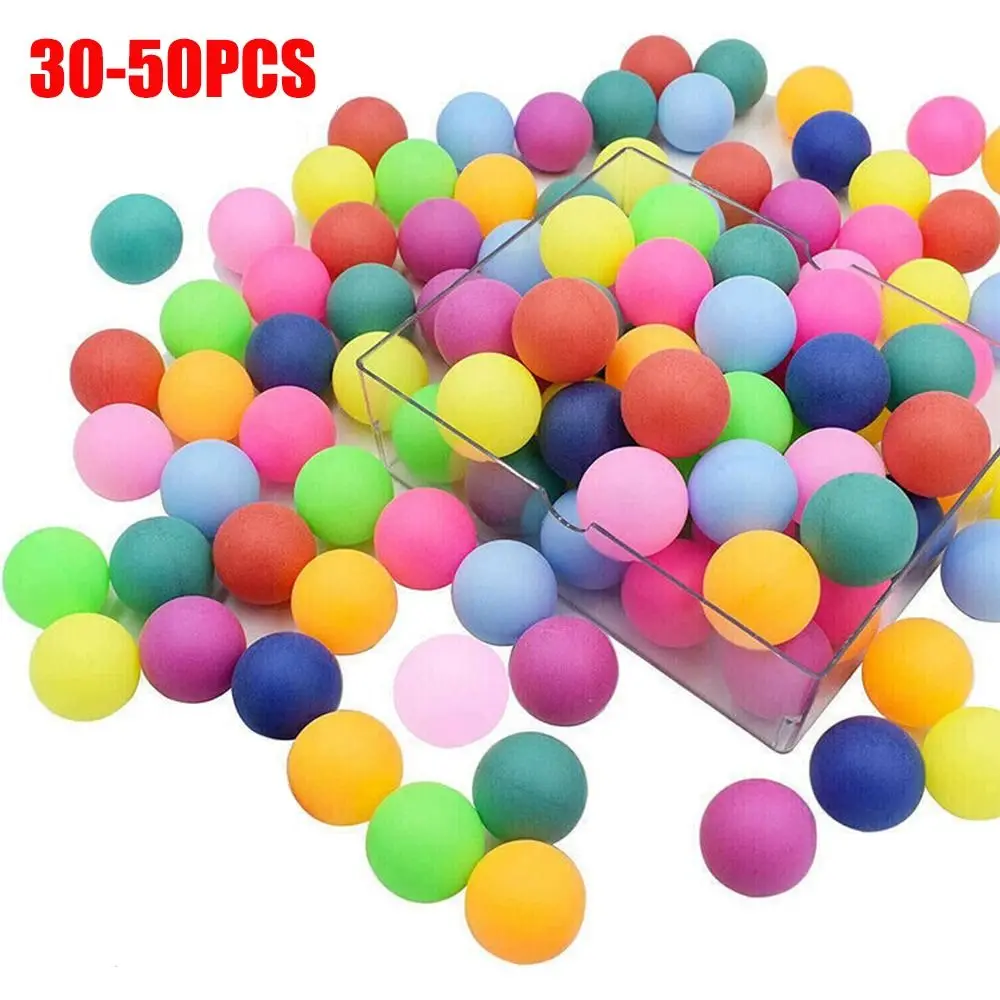 PP Material Ping Pong Balls Mixed Colours 40mm Table Tennis Ball High Elasticity Seamless Training Balls