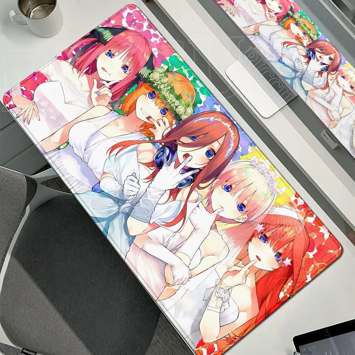 XXL The Quintessential Quintuplets Esports Anime Erweitertes Mauspad Gaming HD Schreibtischunterlage Tastatur Laptop Teppich Gamer PC Zubehör – Detail 9