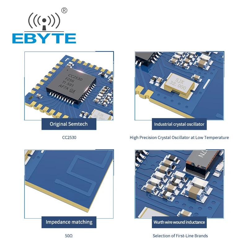 CC2530 Zigbee 2.4GHz Wireless Transmitter Receiver Zigbee Module 4 dBm EBYTE E18-MS1-PCB For Smart Home PCB Antenna Long Range