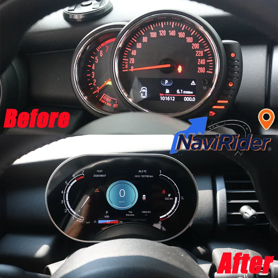 Dashboard Screen Linux Car LCD Digital Instrument Cluster Virtual Cockpit For BMW Mini One F55 Cooper F56 Clubman F54 2014-2020