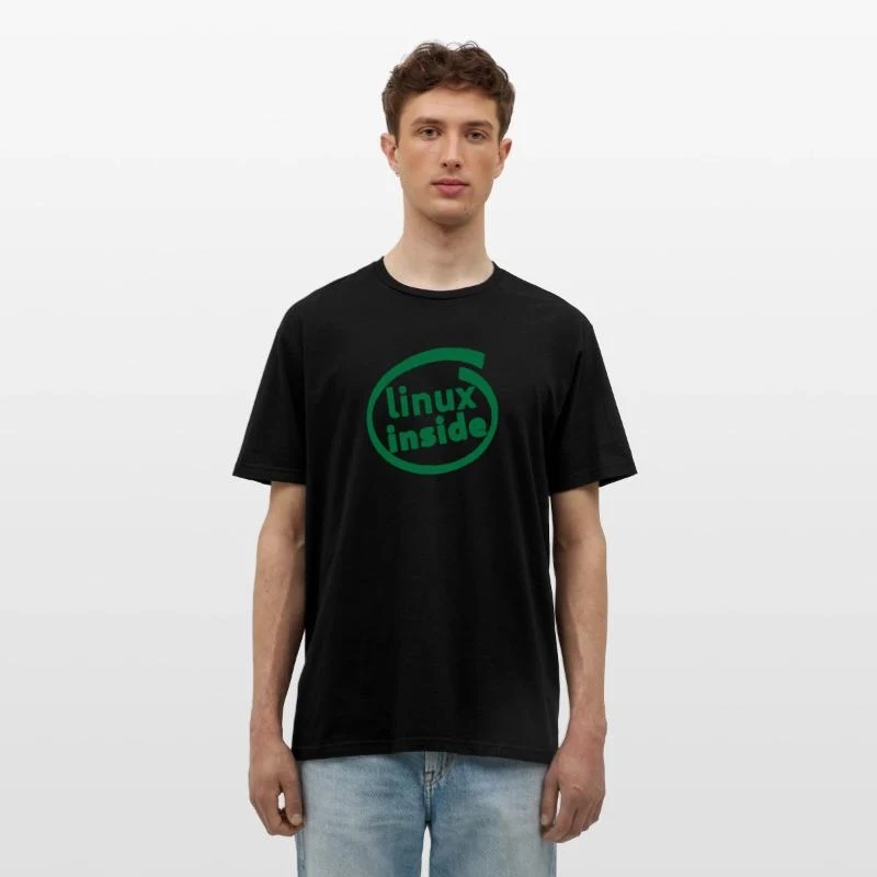 LINUX INSIDE TUX PROGRAMMIERER LOGO Funny Developer Gift t shirt for Software Engineer Graphic clothes All size Tops S-6XL
