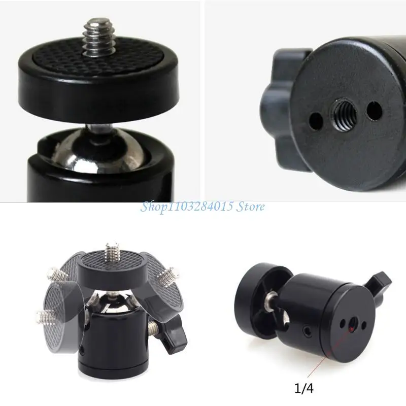 Robusts Metal 360 Degree Camera Mount Round Head Design For Landscape Photography And Live Streaming Equipment Mount