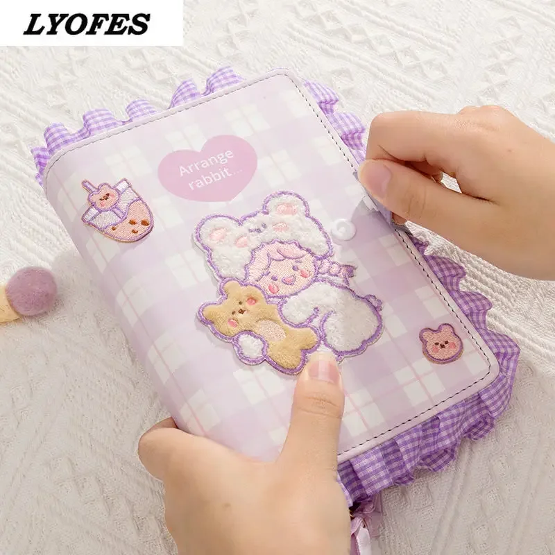 kawaii coreana papelaria grupo a6 blinder blocos de notas agenda ring planner revistas acessorios de escritorio 01