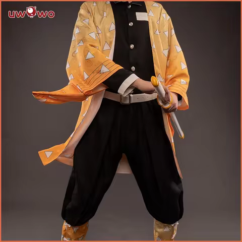LAST BATCH UWOWO Zenitsuu Cosplay Costume New Design Haori Coat Uniform Shirt Pants Belt Halloween Costumes