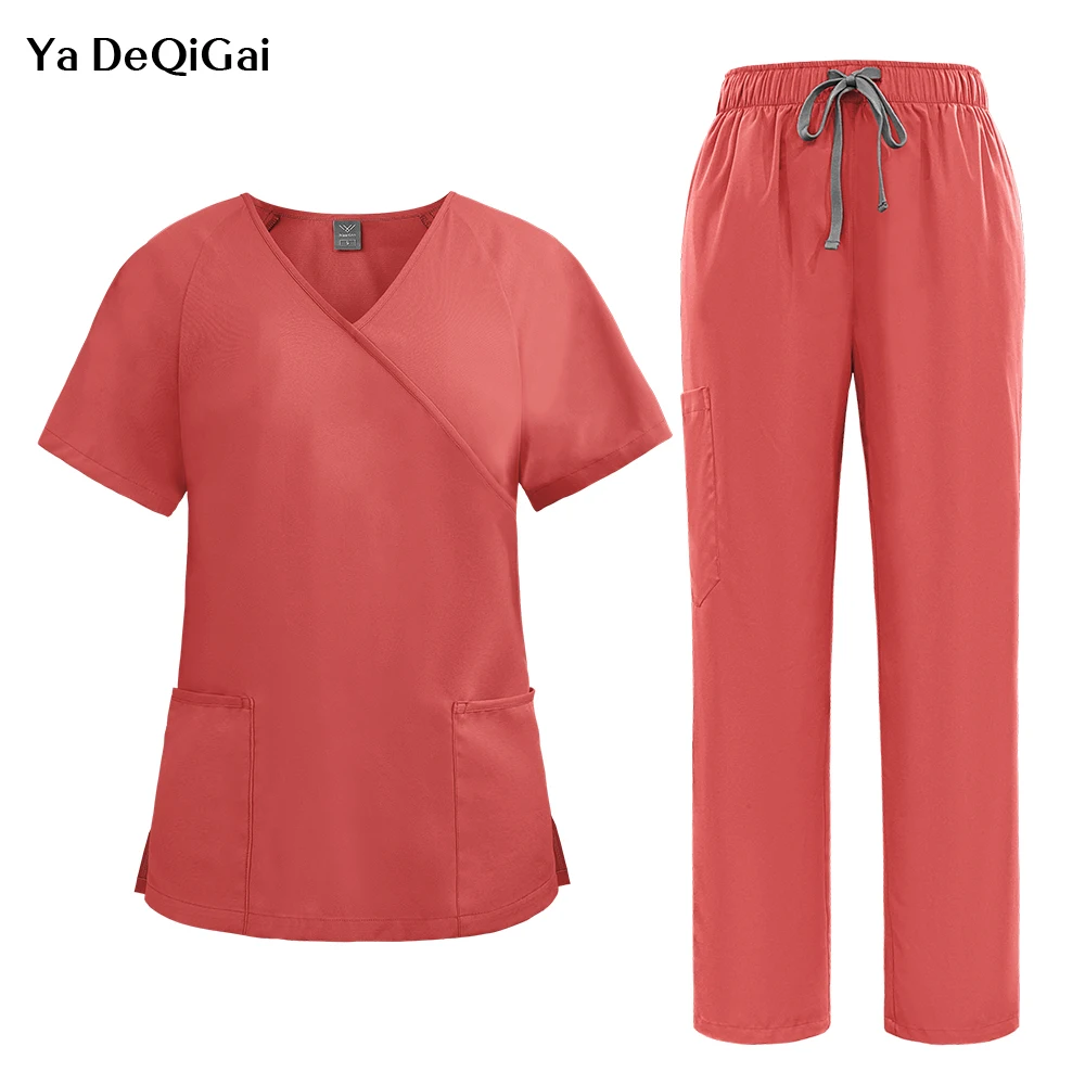 ชุดยูนิฟอร์มคลินิกใหม่ ชุดยูนิฟอร์มผู้หญิง ชุดยูนิฟอร์มทางการแพทย์ ชุดพยาบาล ชุดผ่าตัด ชุดสปา ชุดทำงานในห้องปฏิบัติการ