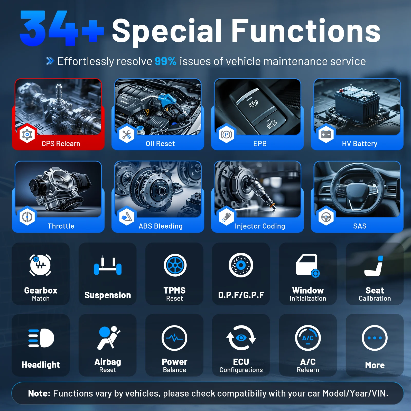 أداة تشخيص السيارة XTOOL Inplus IP616 V2.0 ماسح ضوئي للسيارات IMMO مفتاح مبرمج مع 34+ إعادة تعيين يمكن تحديث مجاني مدى الحياة