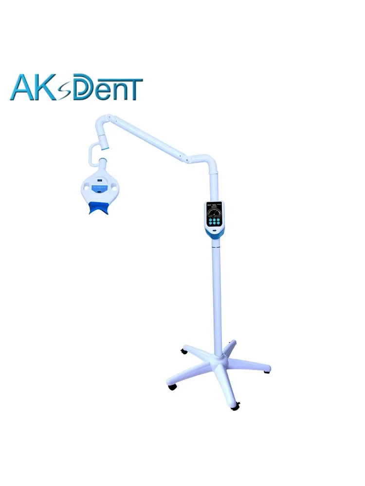 Máquina de Blanqueamiento Dental AKsDenT D7HHB 65W, Certificación CE, No Tóxica, Garantía de 1 Año, 3 Colores, 17 LED, 5 Modos, Kit de Lámpara de Blanqueamiento Dental