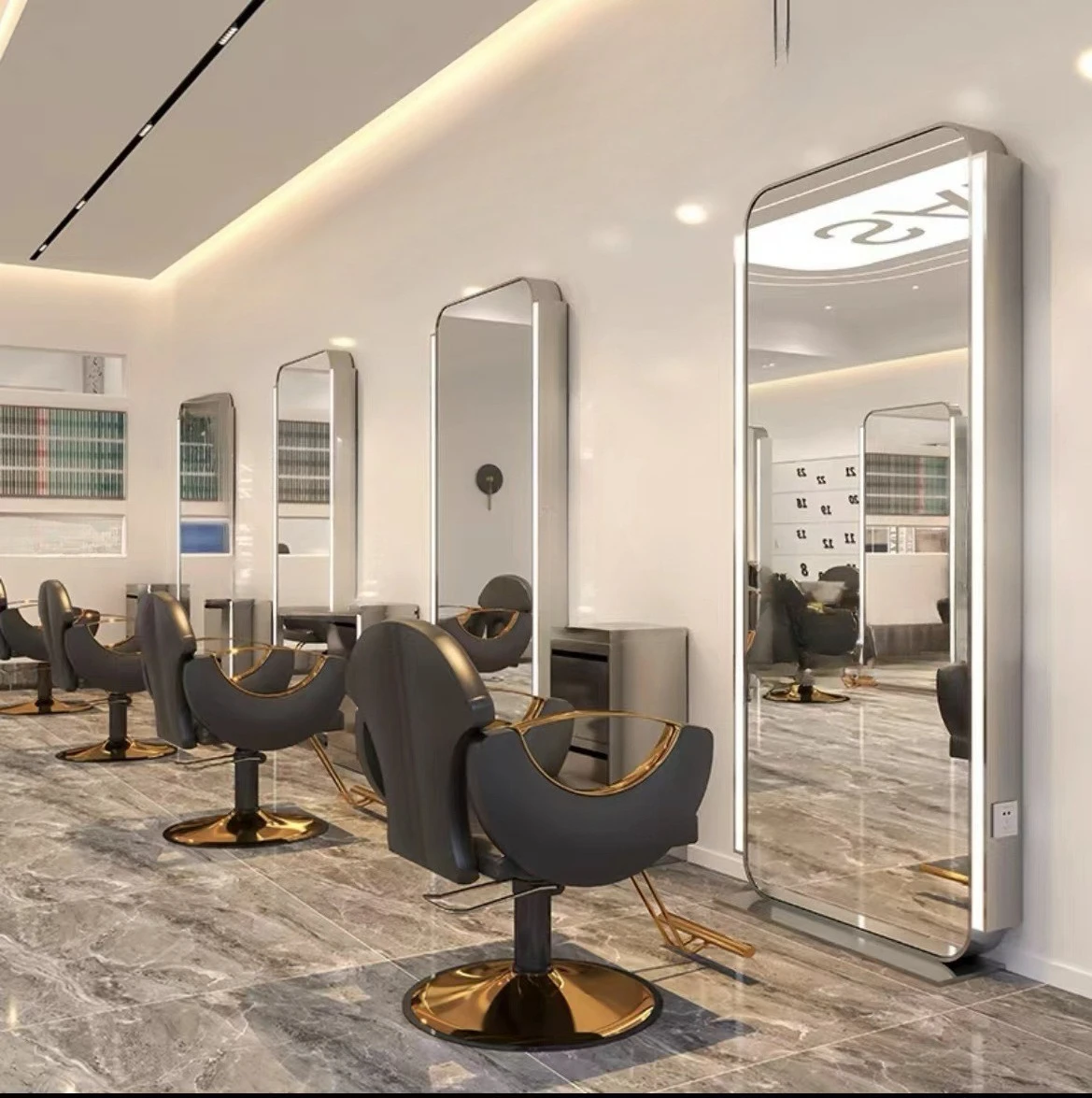 

Hair salon mirror, hair salon special single and double sided floor to ceiling hair cutting mirror table