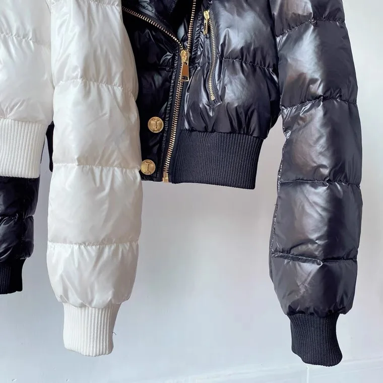 Schwarzer kurzer Parka, ultraleichter warmer Mantel für Damen, 2025, modisch, verdickt, Winter, kurze Jacke, weiblich, winddicht, regendicht, warm, Oberbekleidung