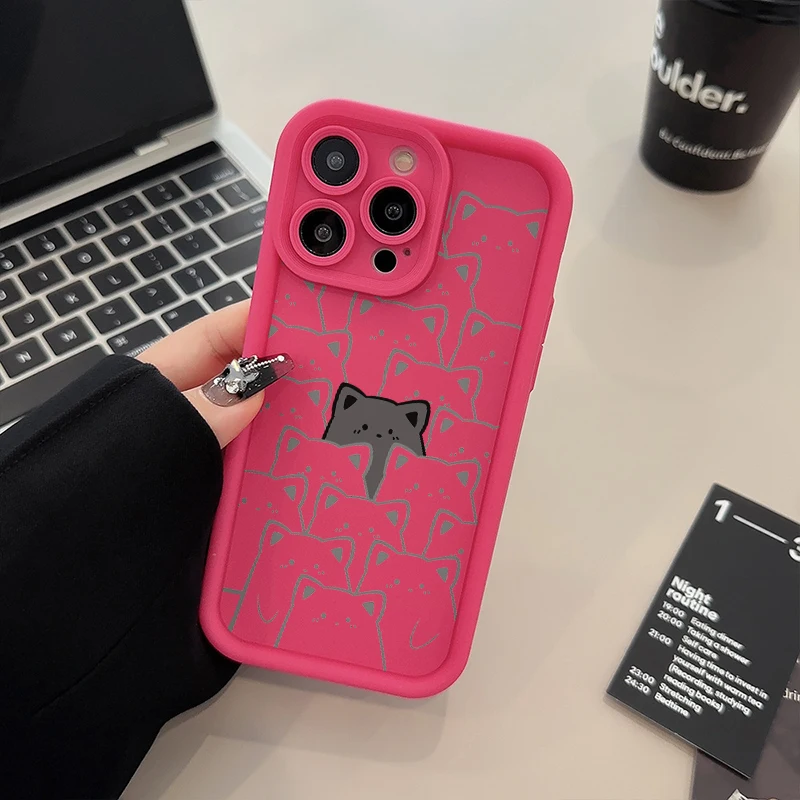 Fall Prevention Cute DIY For iPhone 15 14 Plus 15 14 13 12 11 Pro Max Mini X Xs Max 7 8 Plus Case Soft TPU Cover WK50