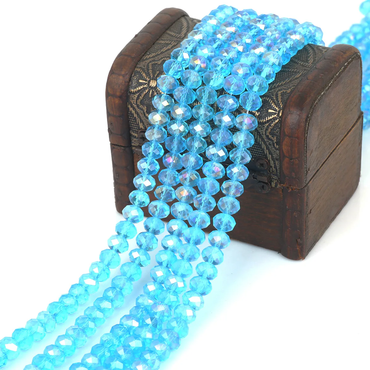 8mm Glass Beads Crystal Facet Beads Handmade Diy Bracelet Necklace Bracelet Jewelry Handmade Beads Accessories Wholesale