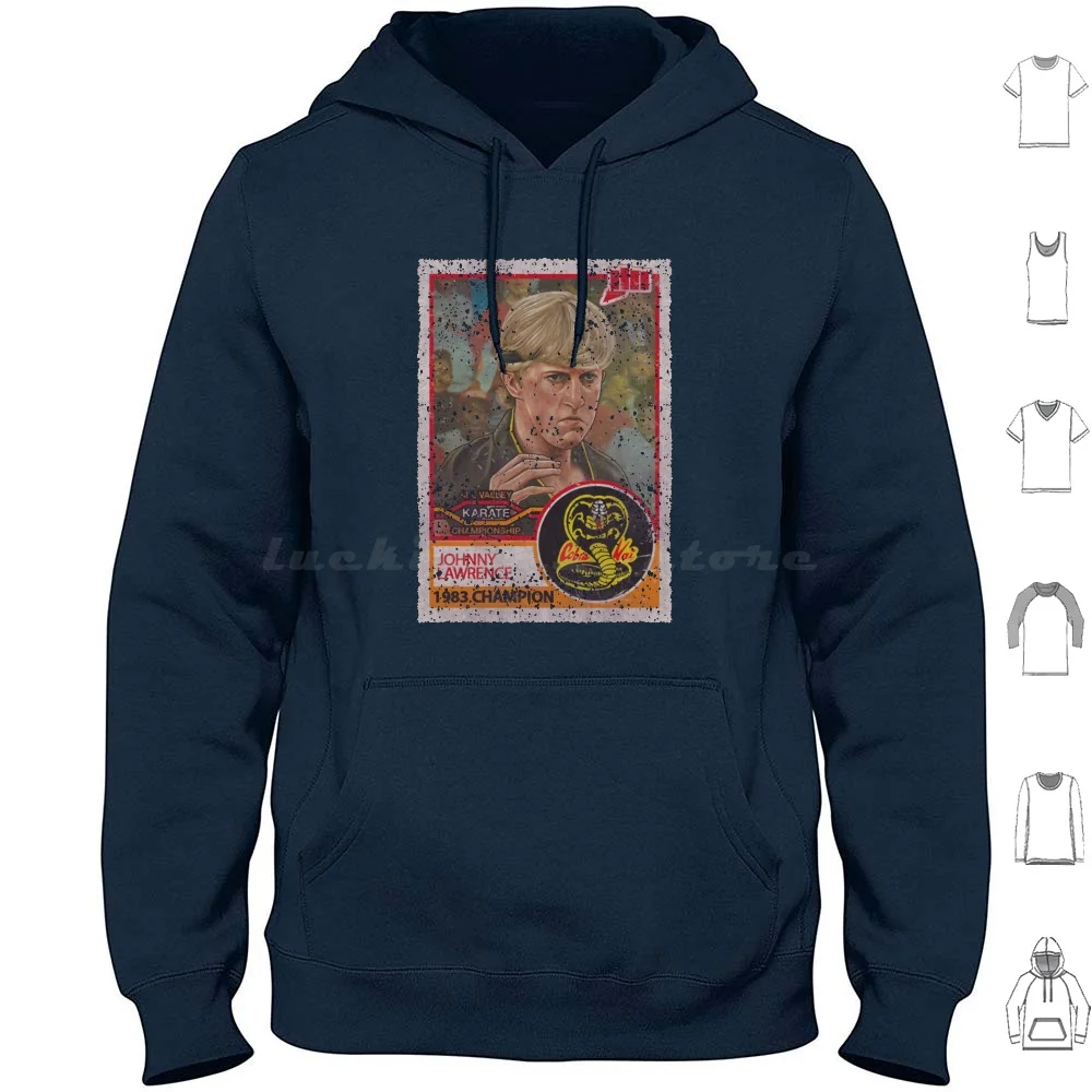 Johnny Lawrence-1983 Hoodie cotton Long Sleeve No Eagle Fangs Karate Kid Kai Never Dies Strike First Kai Eagle Fang