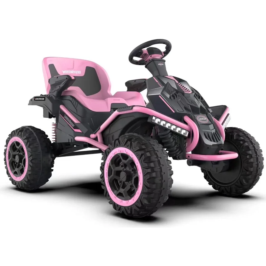 24V 電動乗用玩具 大型電動車両 屋外レース玩具 4つの強力モーター合計300W Bluetoothスピーカー搭載 24V 7AH 大容量バッテリー