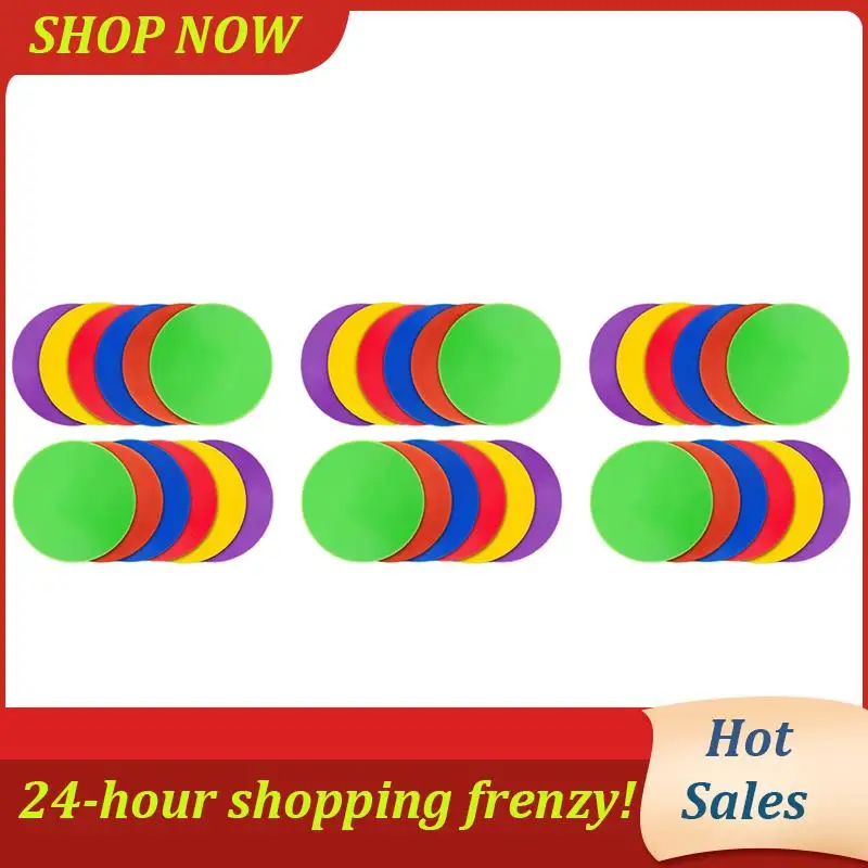 

AB31-36Pcs Colored Spot Marker Non-Slip Agility Markers Flat Cones Dots For Football Basketball Training Dance Practice