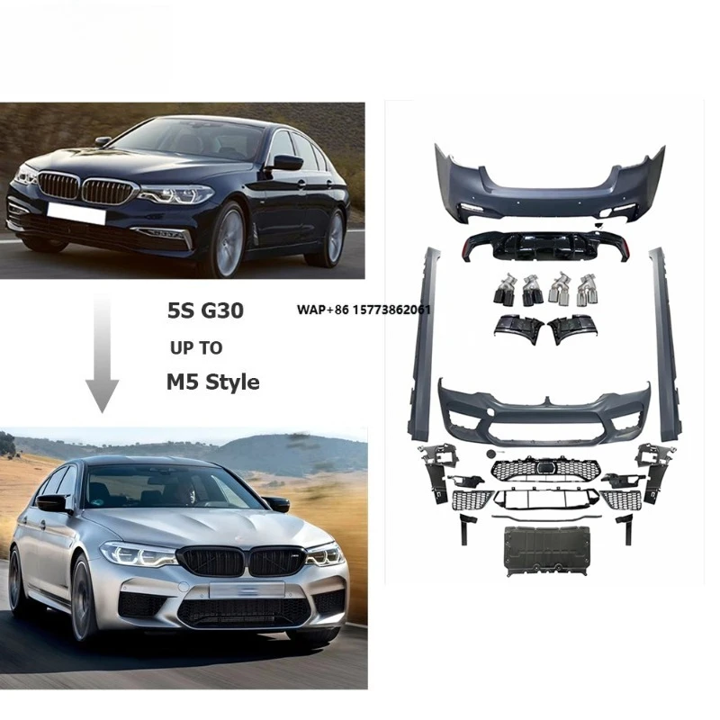 

M5 Style Body Kit for 5 Series G30 PP Car Accessories Car Bumpers Exhaust Tips Auto Tuning Parts