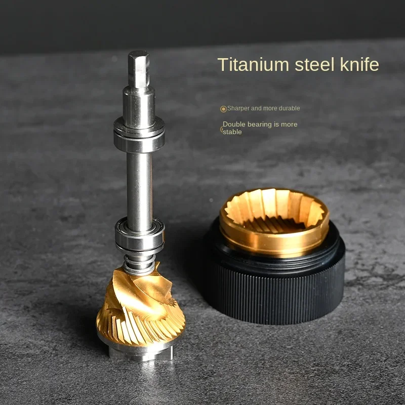 Double Bearing Manual Grinding Machine Titanium Stainless Steel Sharpening Coffee Grinder