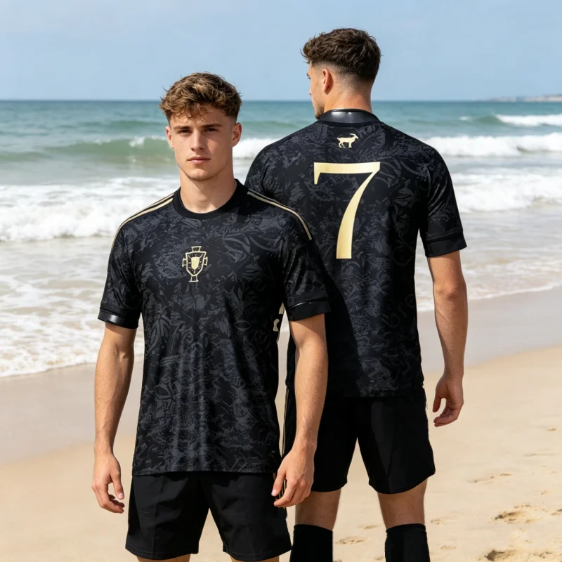 Camiseta de Fútbol Ronaldo 2026 para Hombre, Ropa Deportiva de Verano para Entrenamiento de Fútbol, Secado Rápido, Número 7, Portugal, para Niños y Familia