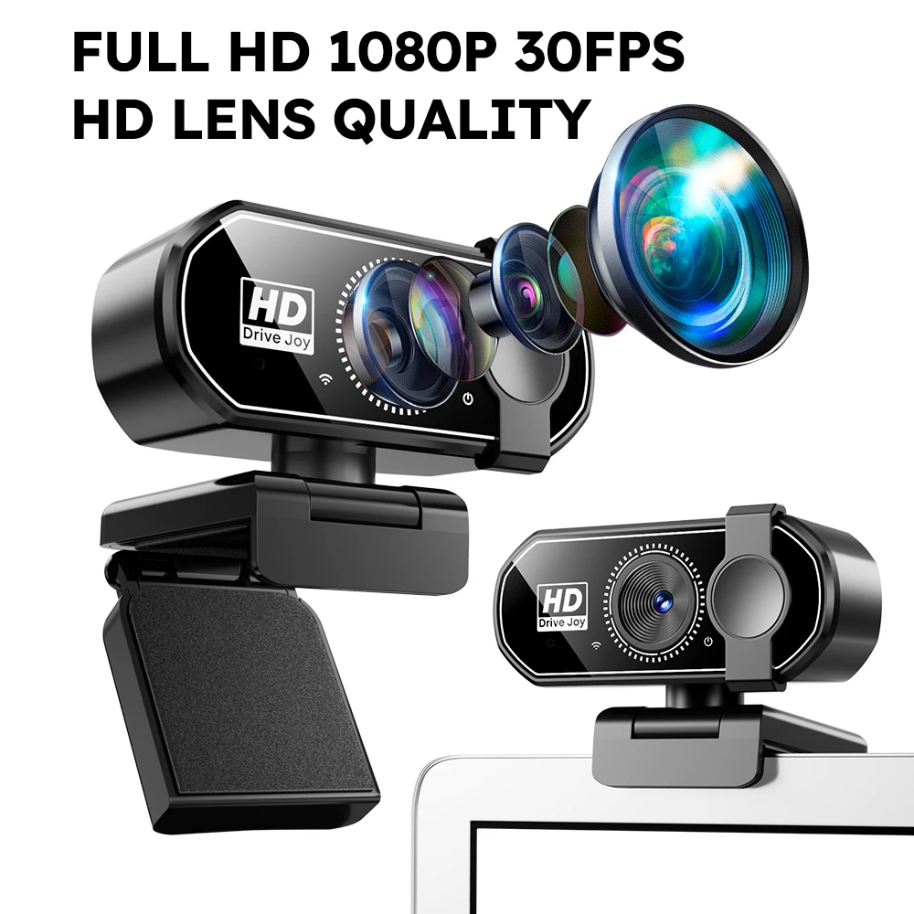 

Веб-камера 1080P для ПК, USB-камера с поворотным механизмом для ноутбука, для видеоконференций, работы, прямых трансляций и онлайн-встреч