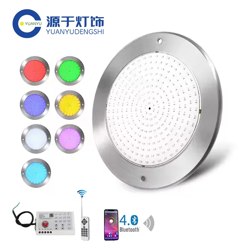 

RGB Pool Projector LED 6W 10W 18W 24W 35W 316 Stainless Steel Bluetooth APP Resin Filled Waterproof IP68 Flat Surface Mounted