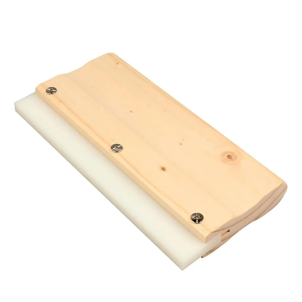 ALIWRAP Hard Rubber Water Squeegee Car Wrap Window Film Tint Tool Wooden Handle Scraper Windshield Glass Cleaning Water Remover