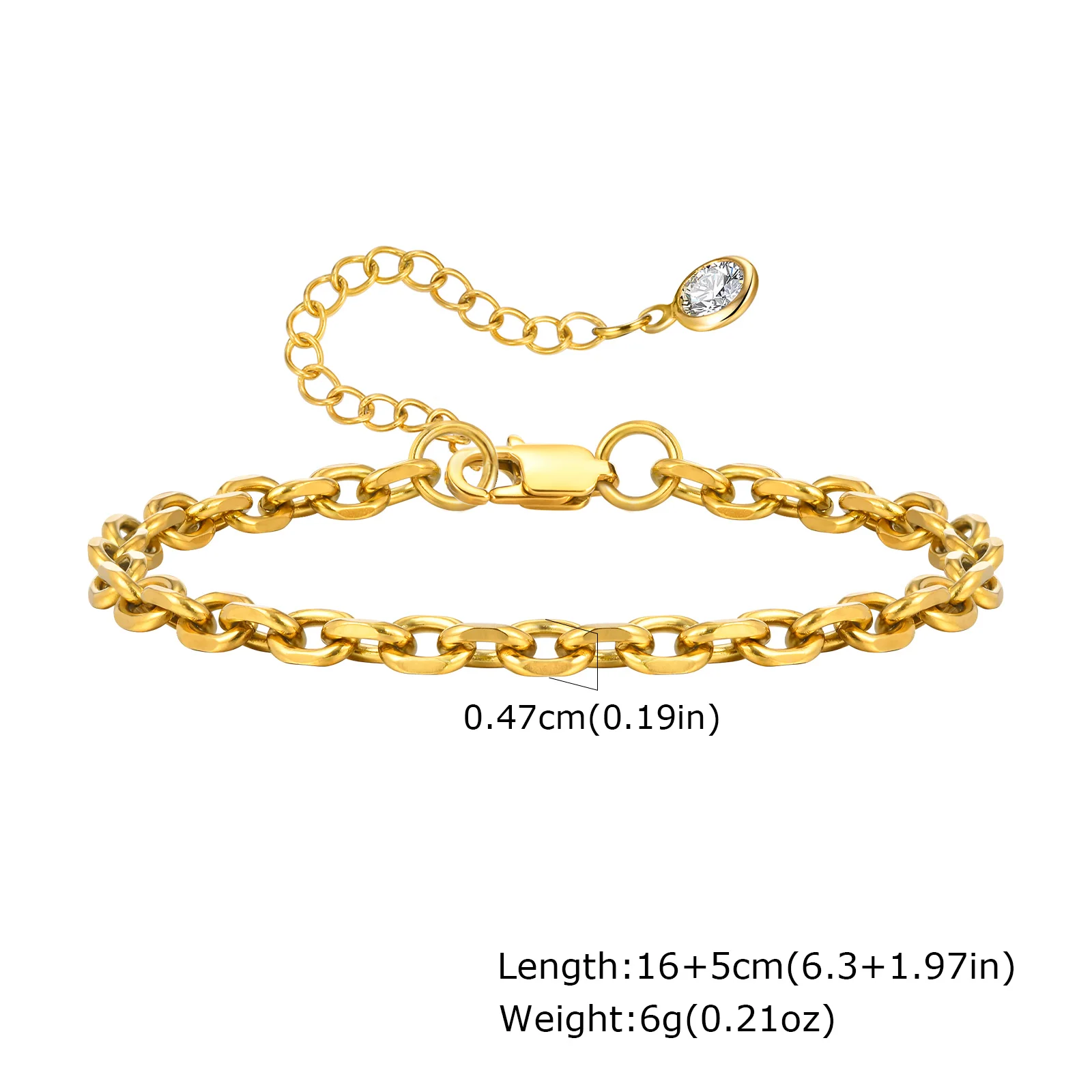 Anlaufbeständiges Edelstahl-Armband, vergoldet, stapelbar für Damen, dünnes Fischgrätenketten-Armband, wasserdichter Schmuck, Geschenk