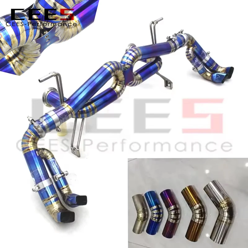 

cees Blue Axle Exhaust for 2017-2019 Audi R8 V10 5.2 Upgrade Free Flow Tuning Escape Racing Catback Exhaust System
