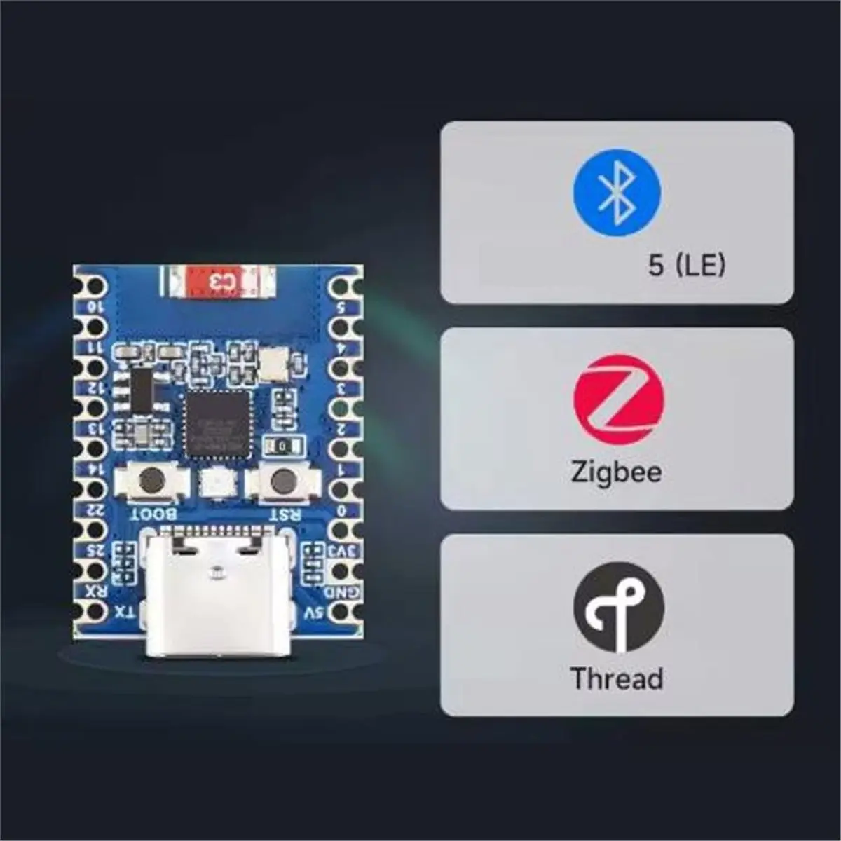 2PCS H2 Zero-M Development Board H2FH4S Chip USB Type-C Port for BLE/Zigbee/Thread