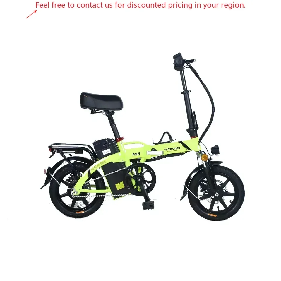 

HEZZO 400W 48V Mini E Bike Foldable 14 Inch Dual Suspension EBike Cheap Electric Folding Bike