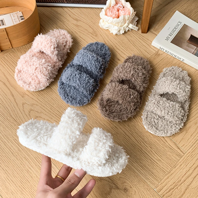 

2025 зимняя новая детская плюшевая обувь для девочек, модная нескользящая повседневная обувь в корейском стиле с мягкой подошвой, универсальные шикарные кожаные туфли на плоской подошве