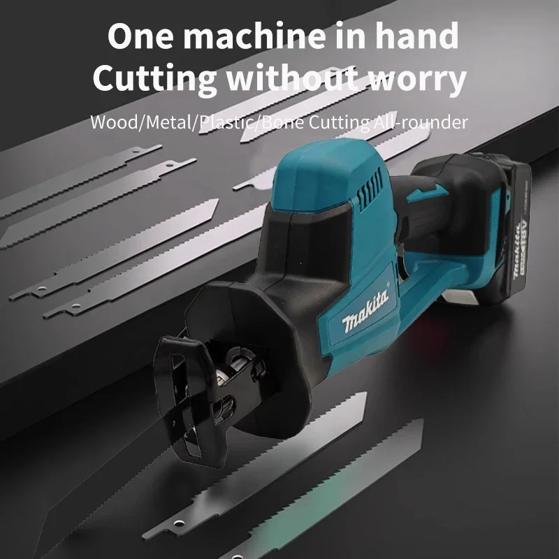 2025 Makita DJR189 18V sierra recíproca eléctrica sin escobillas sierra de corte de Metal de madera recargable inalámbrica herramienta eléctrica portátil