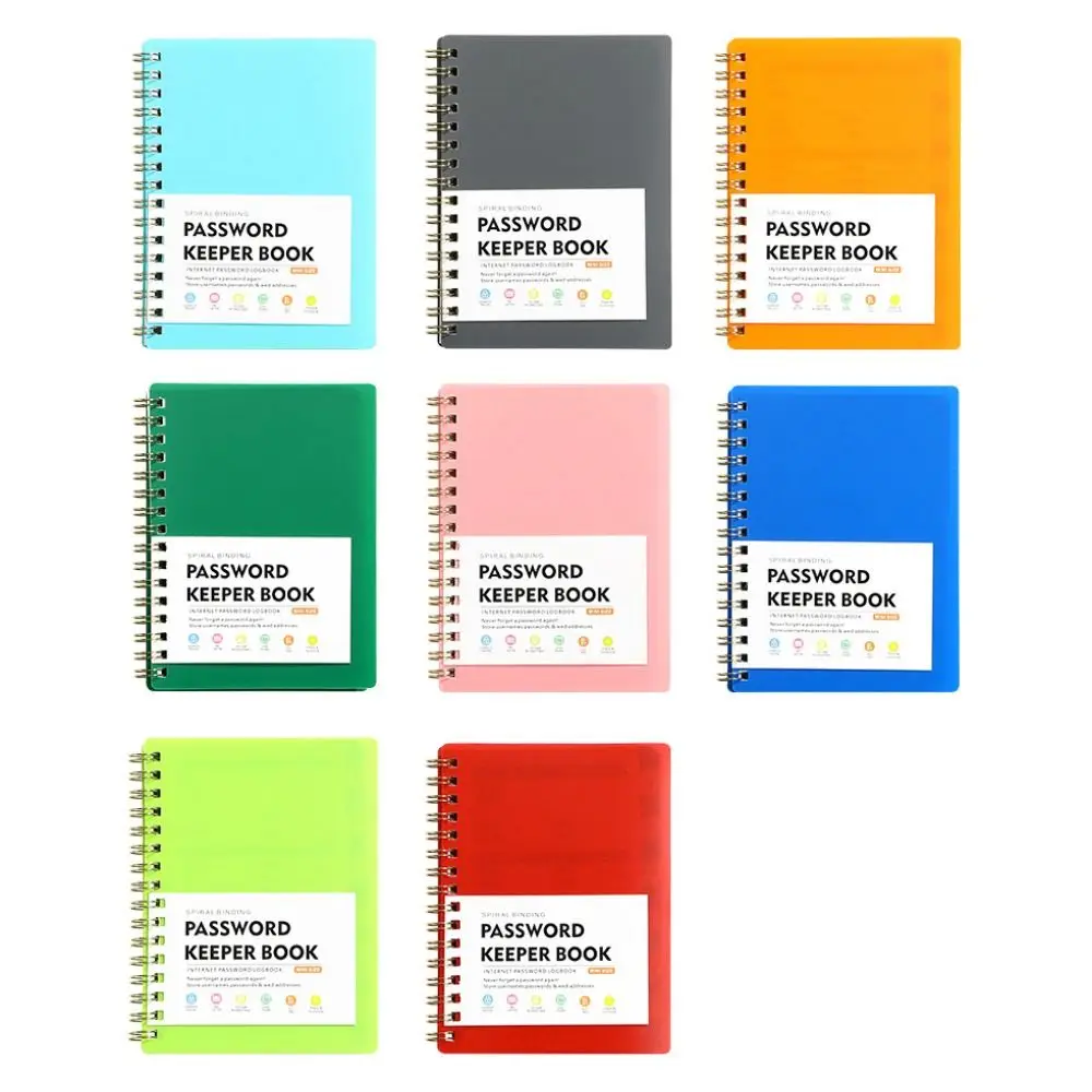 With Alphabetical Tabs Spiral Password Keeper Book Coil Book Multi-color Password Keeper Notebook A6 MINI Size