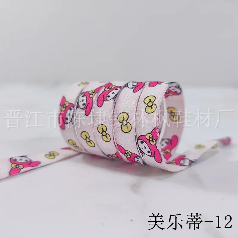 Sanrio Shoelace Cartoon Hello Kitty Kuromi Cinnamoroll Melody Printed Anime Graffiti Fashion Sneaker Accessory Graffiti Shoelace