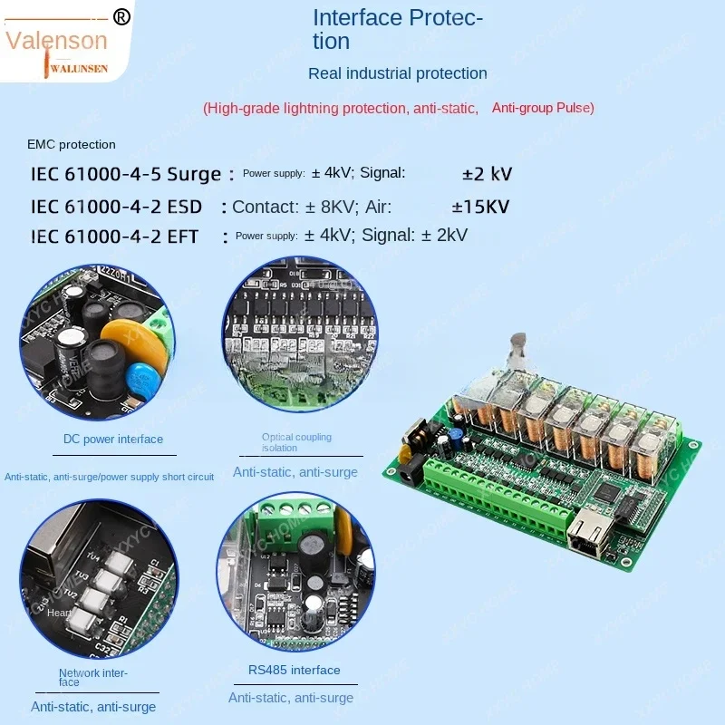 8-way network relay control board module RS485 signal delay timing communication isolation switch input and output