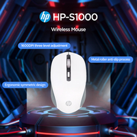 HP S1000 Plus  Wireless  Mouse  Desktop Computer Office Laptop Universal 1600DPI Three Level Adjustment