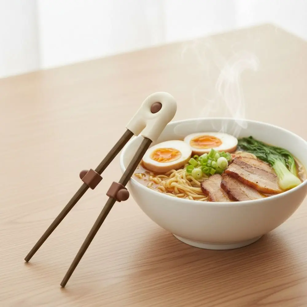 

With Storage Box Kid Training Chopstick Silicone Connector Wood Children Practice Chopsticks Non Slip Detachable