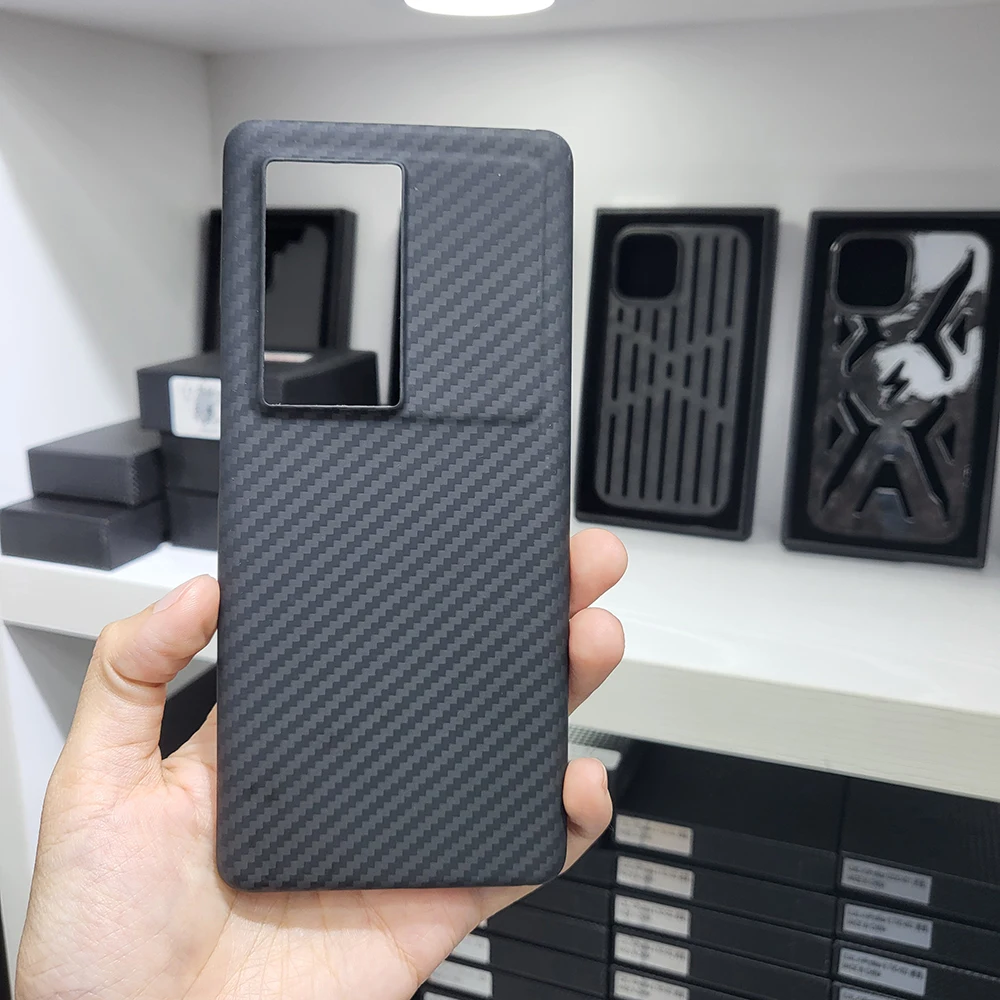 YTF-Carbon Real Carbon fiber phone case For VIVO X70PRO case Aramid fiber Anti-fall busines cover