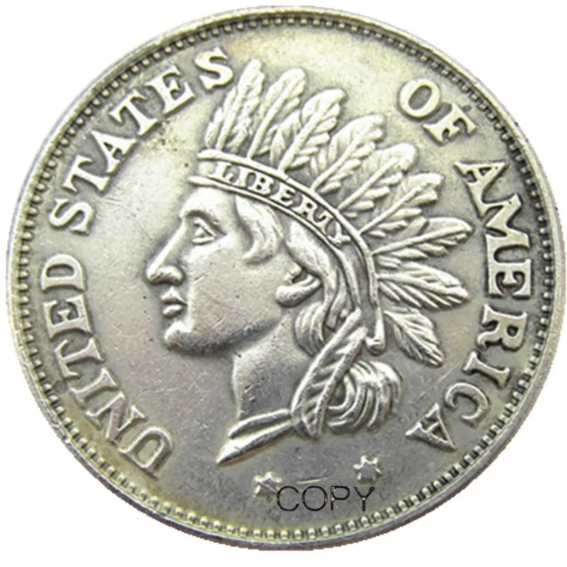 Pièces de copie plaquées argent commémoratives, dollar indien américain 1851