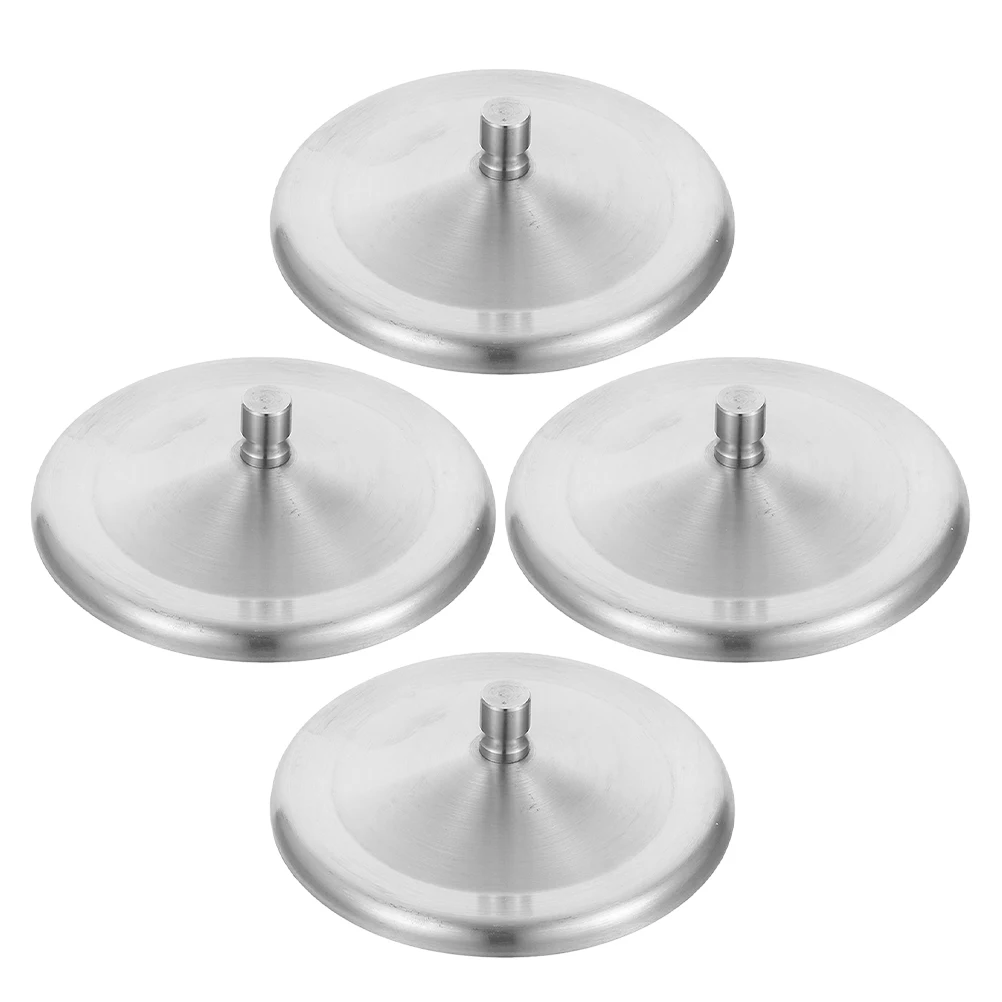 

4 Pcs 3.7inch Dust Cover Stainless Steel Water Cup Tumbler Splash Proof Top Universal Lid Mug Covers For Hot Drinks Protective