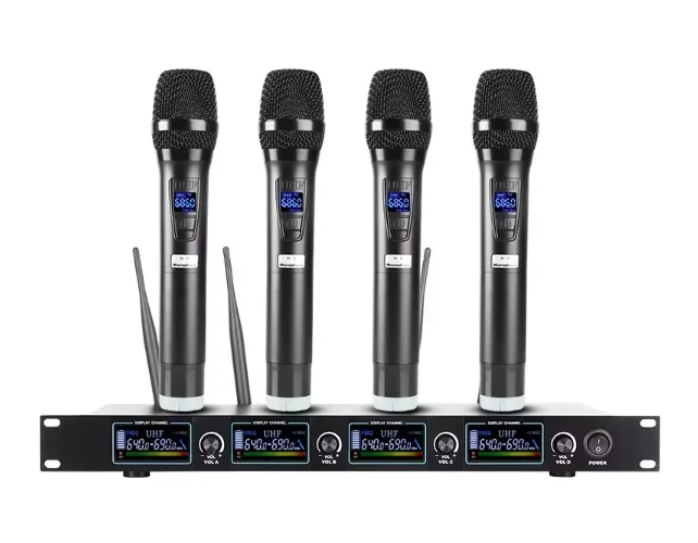 TLF Xtuga TY01 Sistema microfonico wireless professionale a 4 canali Modello polare cardioide per registrazione in studio e conferenze