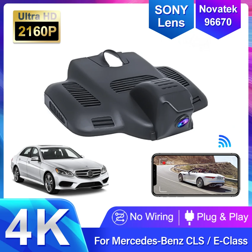 4K 2160P Plug And Play Wifi Car Dvr Dash Cam Driving Recorder for Mercedes Benz E Class w213 C Class w205 s205 AMG GT 50 53 63