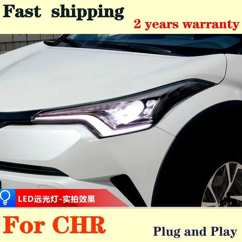 

Head Lamp for Toyota C-HR LED Headlight 2018-2021 Headlights CHR DRL Turn Signal High Beam Angel Eye Projector Lens