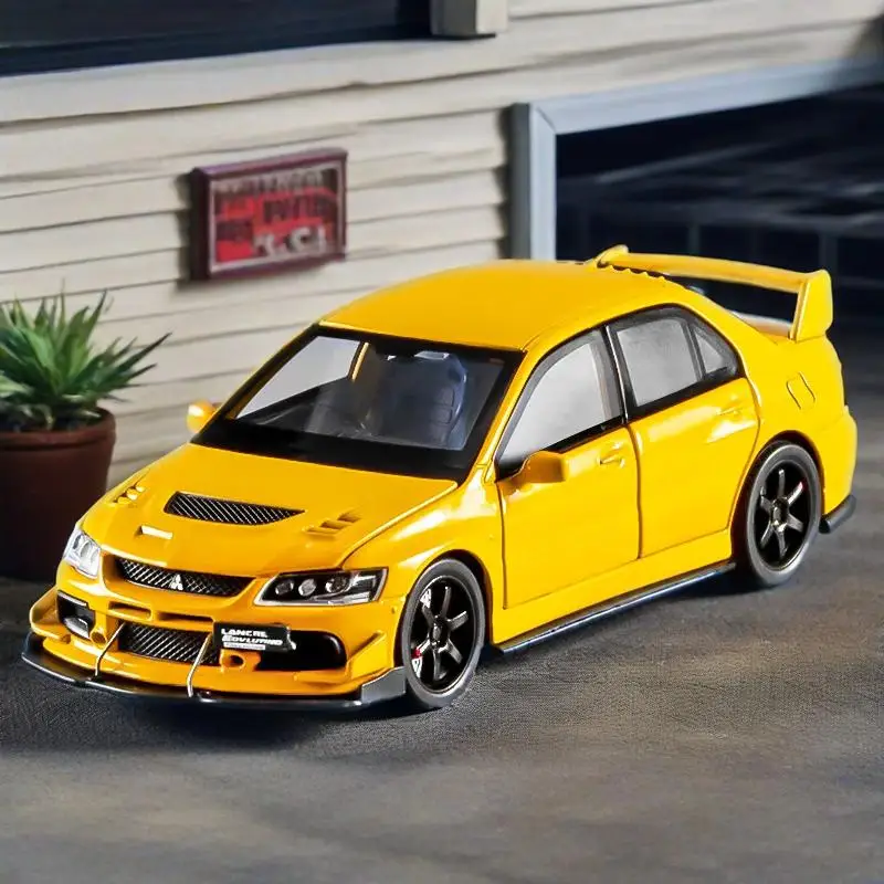 

1:32 Mitsubishi Lancer Evolution EVO IX 9, модель спортивного автомобиля из сплава, литье под давлением, металлические гоночные машины, модель автомобиля, звуковой свет, подарки для детей