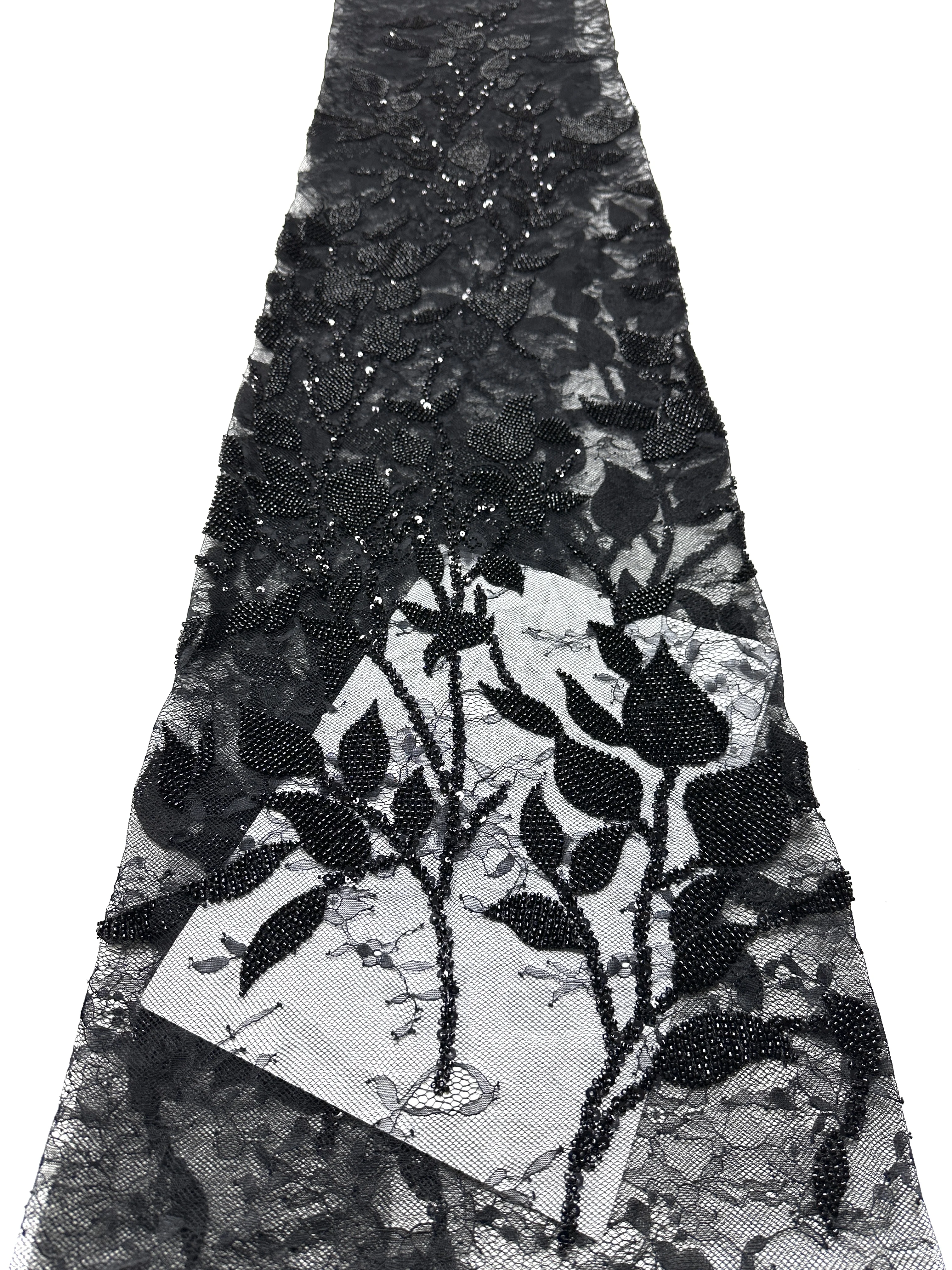 Luxury African Lace Fabric 2026 High Quality 5 Yards French Embroidered Soft Net Lace with Beads for Sewing