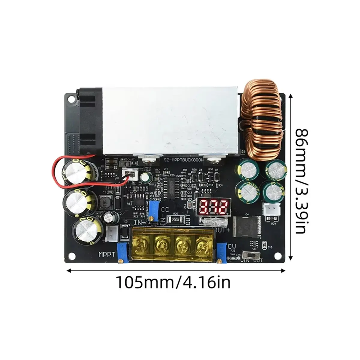 【CYBER MONDAY】MPPT Solar Charging Power Supply Module 800W DC-DC Adjustable Converter Auto Battery Charger Board