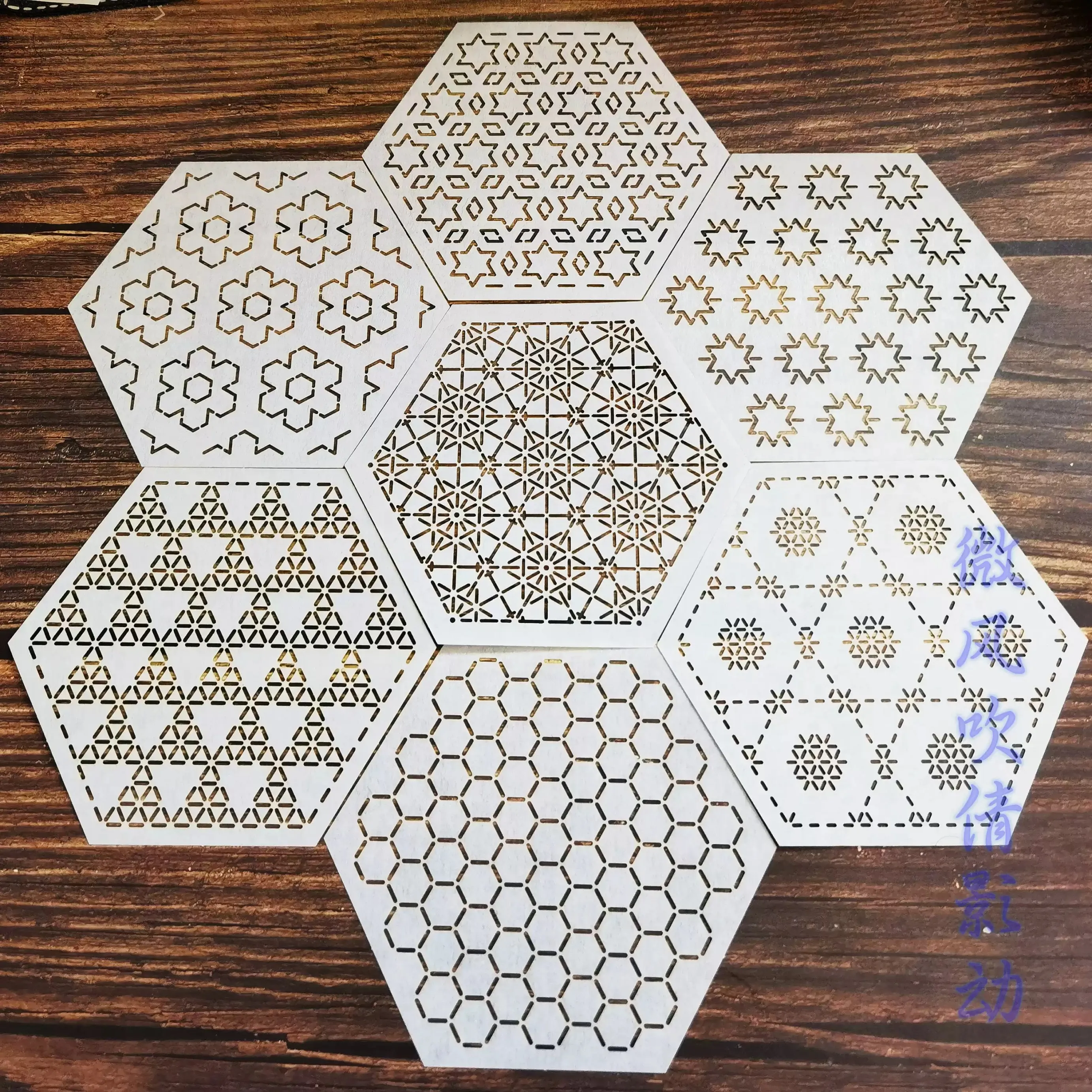 Hexagonal Soft Quilting Templates Sashiko Stencils
