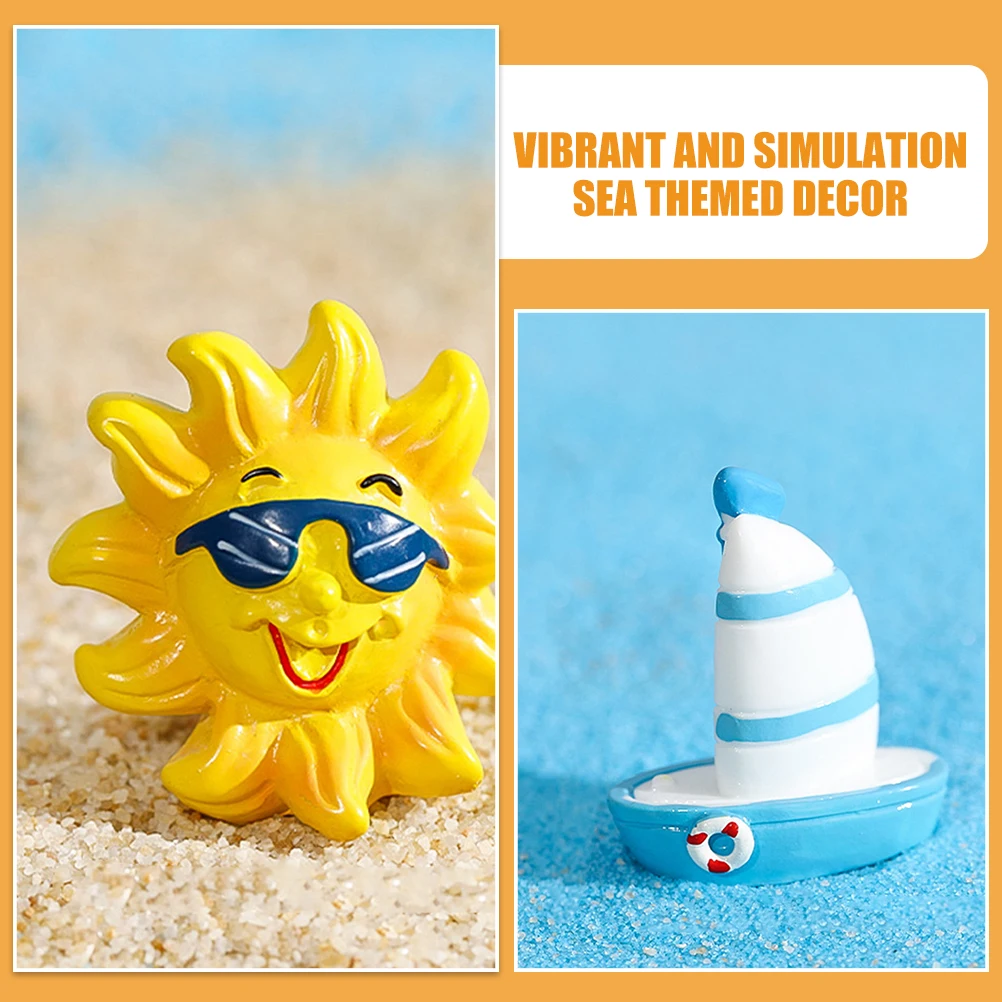 

10 Pcs Marine Resin Statue Fish Tank Aquarium Decorations Sculpture Decorative Statues