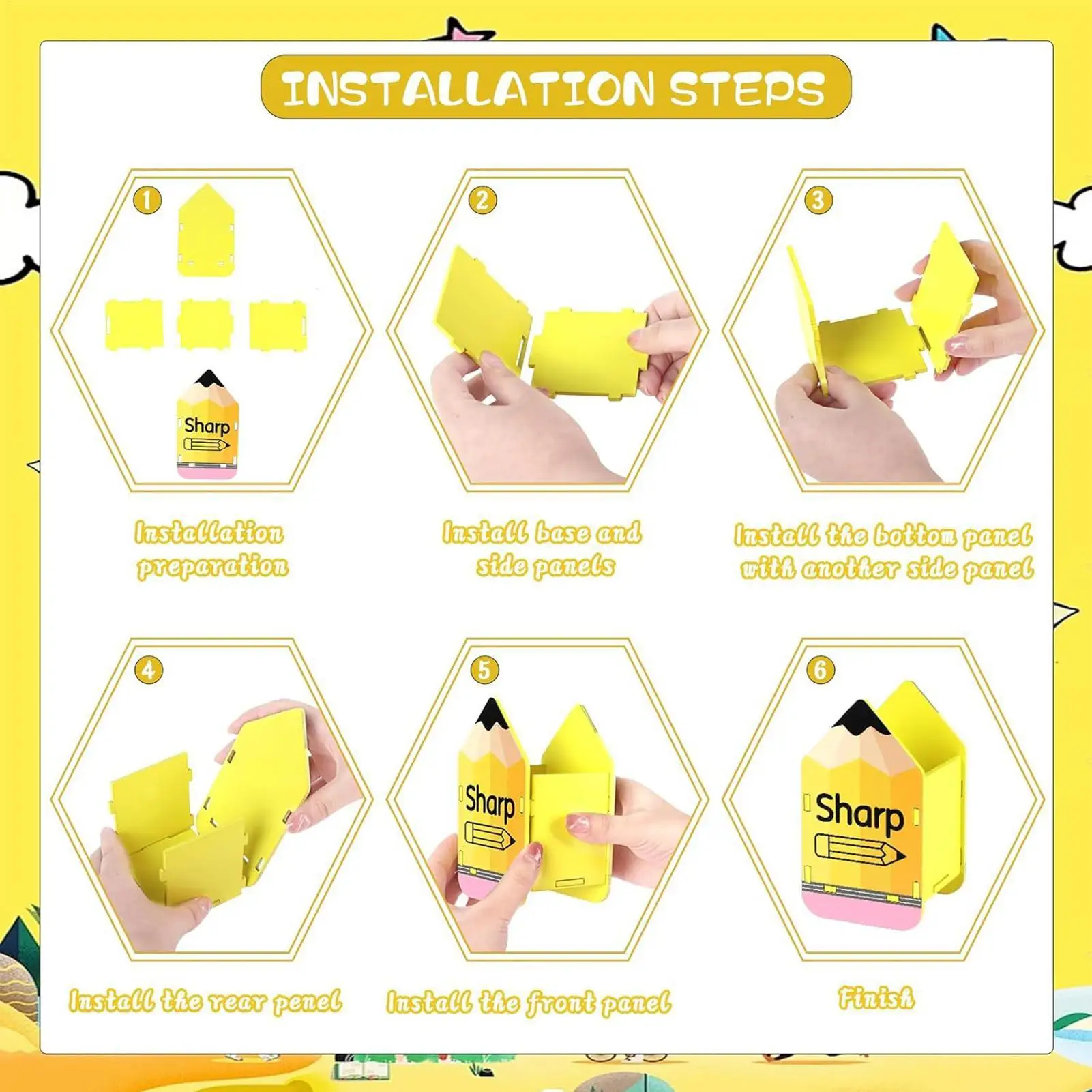 حامل قلم رصاص مكتبي خشبي 3 قطع موزع أقلام رصاص ملحقات منزلية لمساحات العمل والمكتبة وغرفة الحرف المدرسية واستوديو الطلاب #4