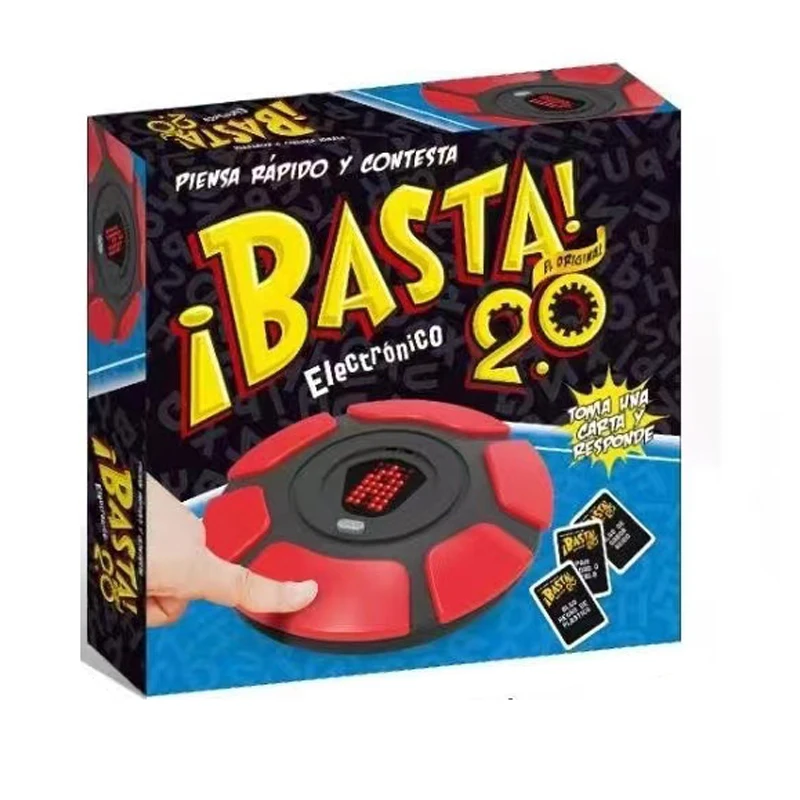 New Basta Spanish Tapple Word Game - English Tapple Games Version Quick Thinking Letter Pressing Board Games